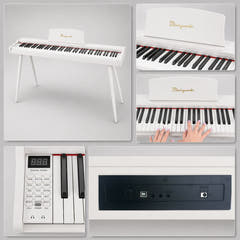 Mielczewski Virelai -digitalpiano jaloilla, valkoinen