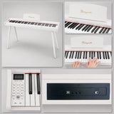Mielczewski Virelai -digitalpiano jaloilla, valkoinen