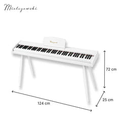 Mielczewski Canzonetta digitalpiano jaloilla, valkoinen