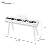 Mielczewski Canzonetta digitalpiano jaloilla, valkoinen