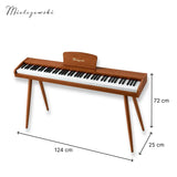 Mielczewski Canzonetta digitalpiano jaloilla, vaalea mahonki