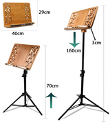 Puinen mikrofoni/teline (70-160cm)