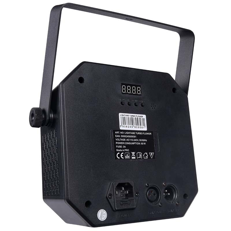 LIGHT4ME TURBO FLOWER diskoeffekt LED PAR UV-kugle laserstrobe