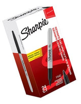 Sharpie Fine 1mm Permanent Marker (musta, 24 kpl)