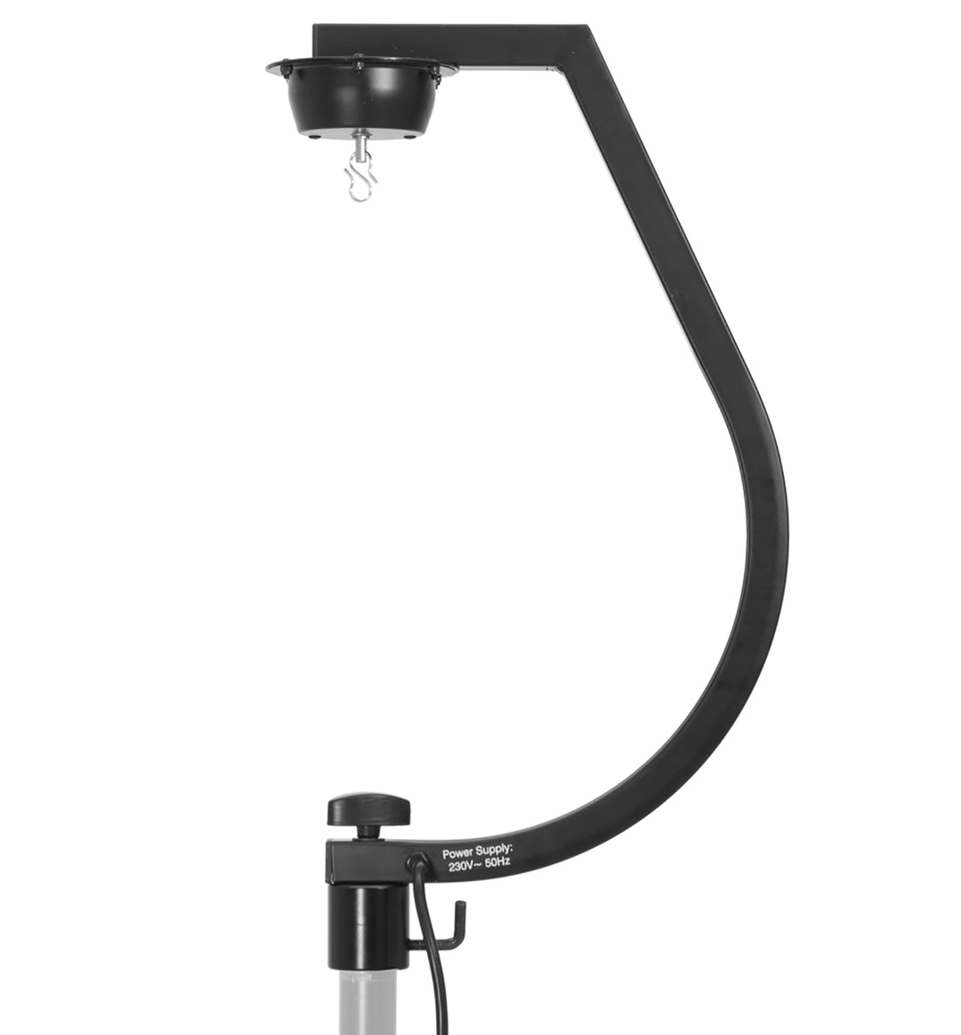 Moottoroitu pidike Paiipalloille jopa 30cm (Musta)
