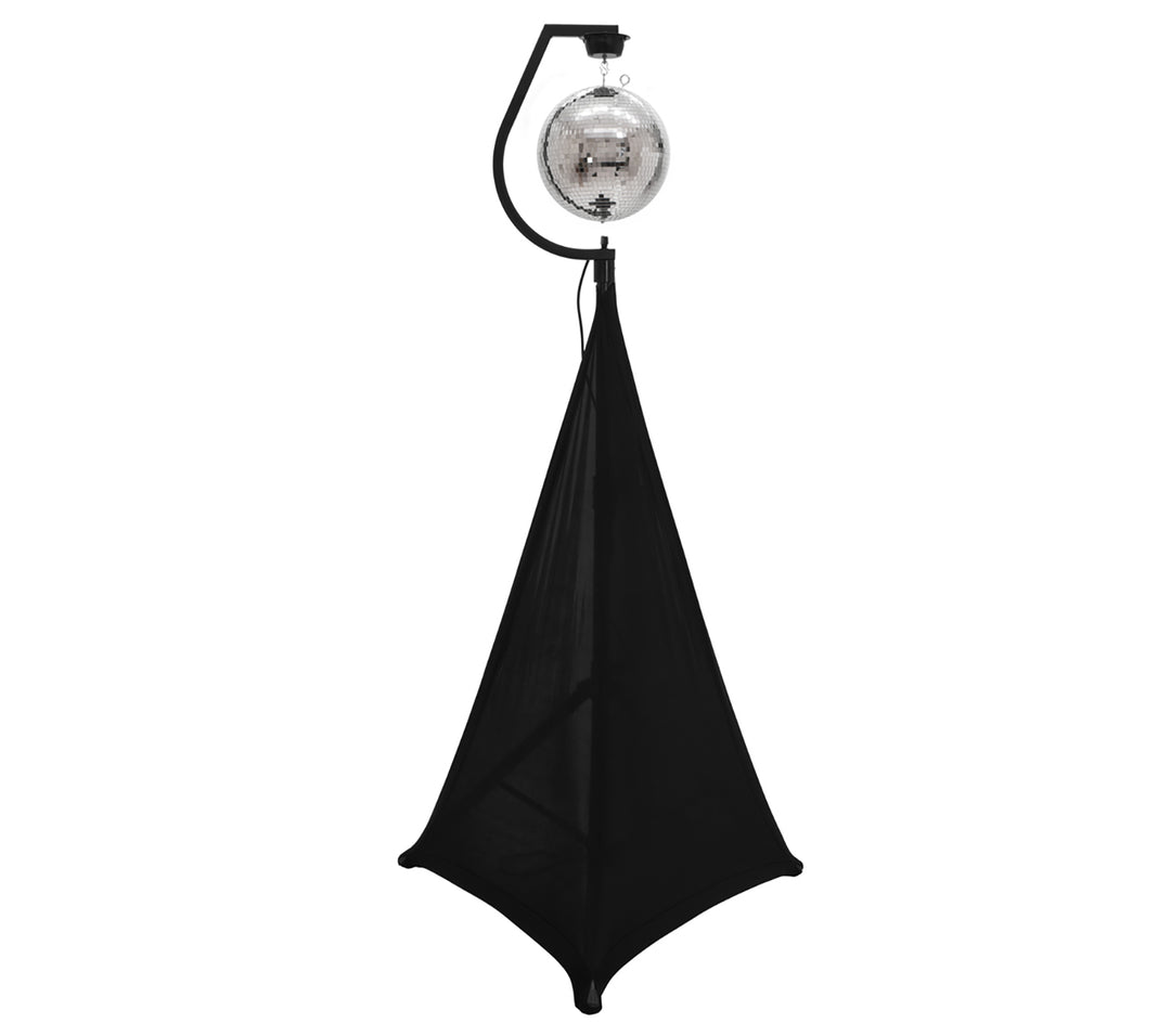 Moottoroitu pidike Paiipalloille jopa 30cm (Musta)