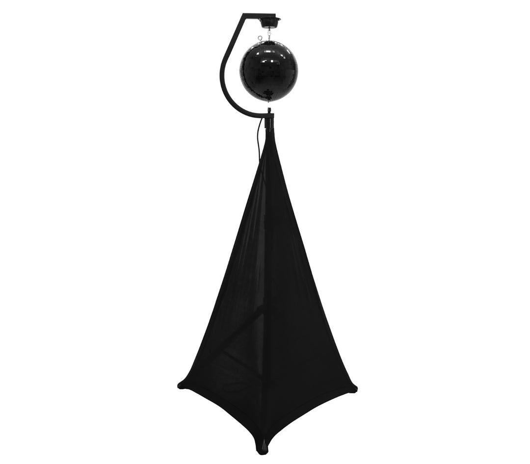 Moottoroitu pidike Paiipalloille jopa 30cm (Musta)