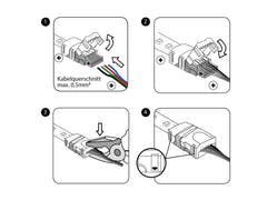 EUROLITE LED Strip Joustava liitin 3-napainen 10mm