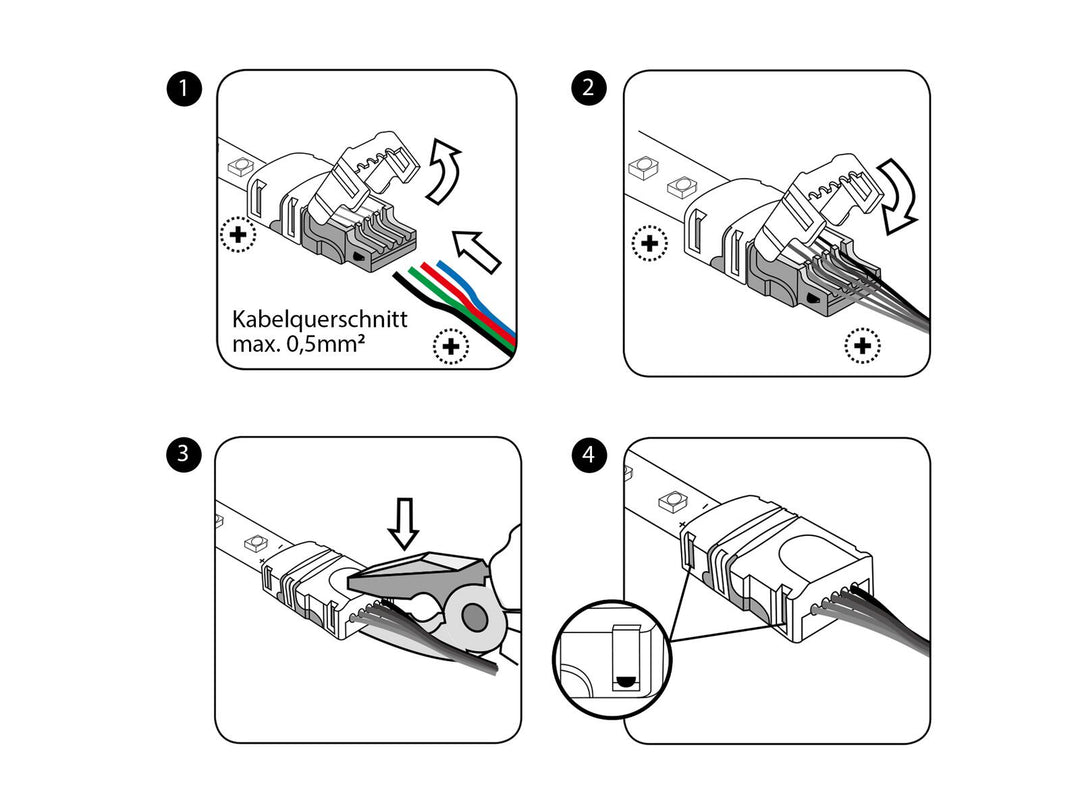 EUROLITE LED-nauhan joustava liitin 4-pin 10mm