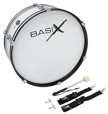 Basix Junior -marssibassorumpu 22" x 7", valkoinen