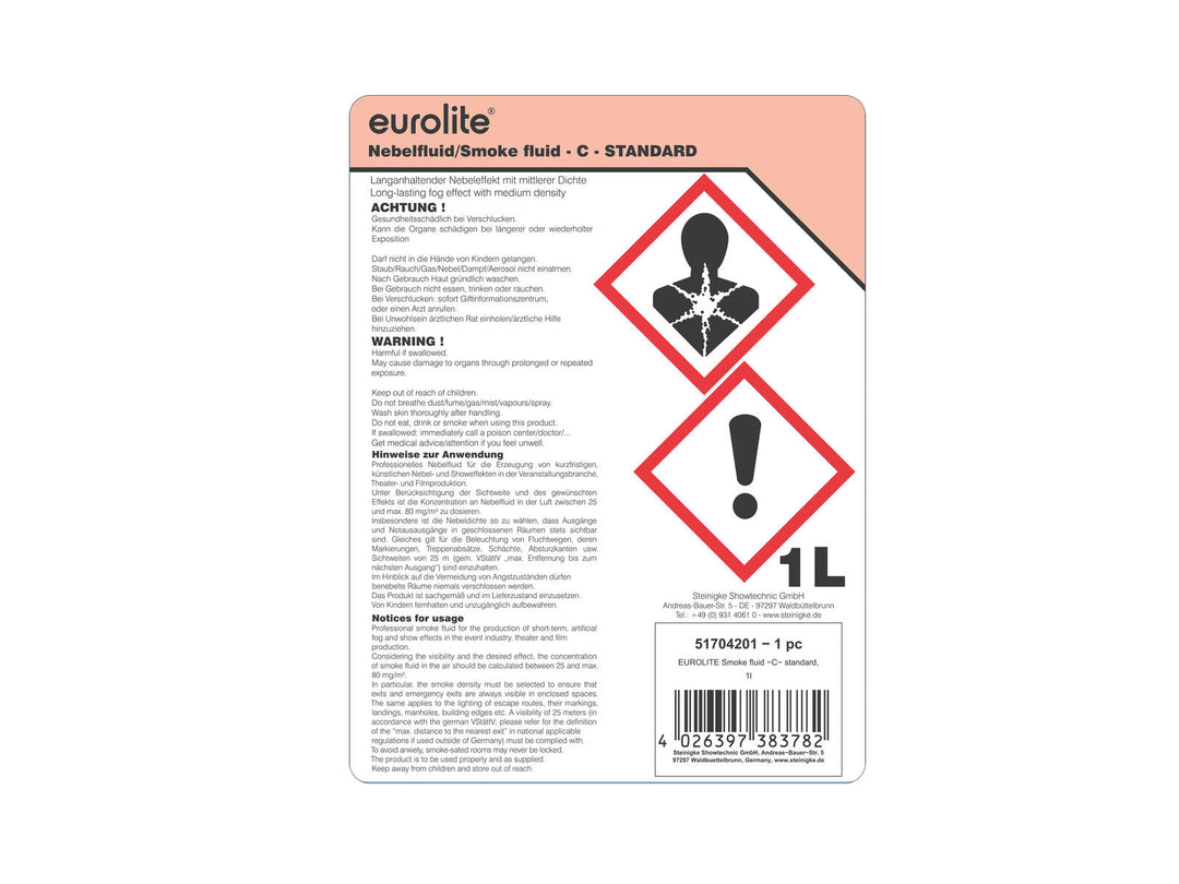 EUROLITE SMOKE FLUID -C- Standard, 1l savu neste