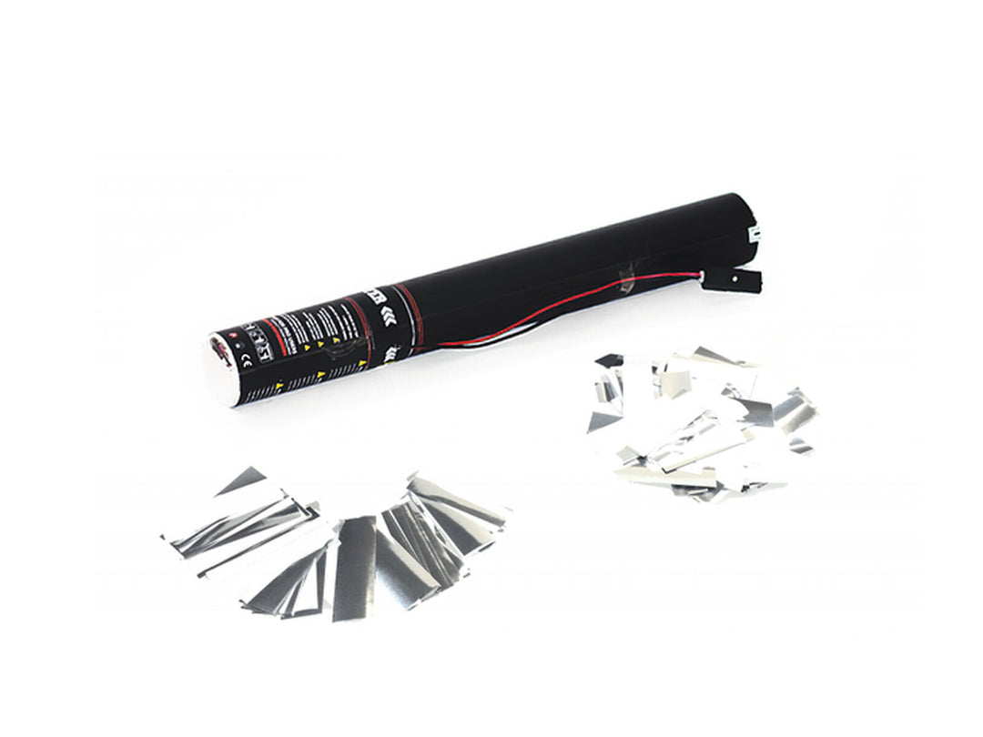 TCM FX Electric Confetti Cannon 50 cm, valkoinen/hopea