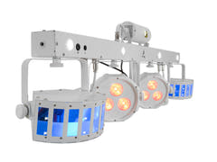 EUROLITE Set LED KLS Laser Bar FX Light Set valkoinen + BPS-3-kaiutinjalusta valkoinen