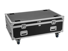 ROADINGER Flightcase PRO 4x LED BAR-8 SWING pyörillä