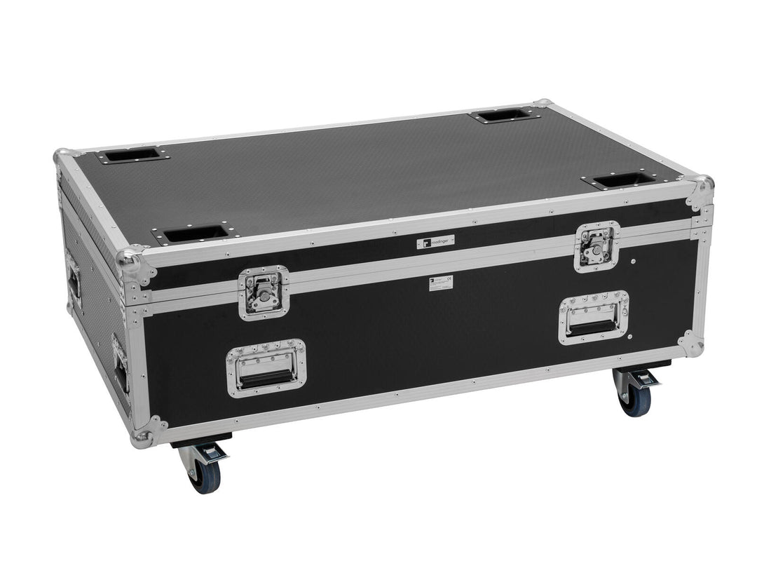 ROADINGER Flightcase PRO 4x LED BAR-8 SWING pyörillä