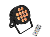 EUROLITE set 8x LED IP PAR 12x8W QCL Spot + case pyörillä