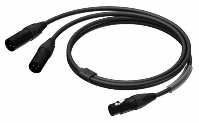 PROCAB Y-jakaja XLR HUN 2x XLR HAN (1,5m)
