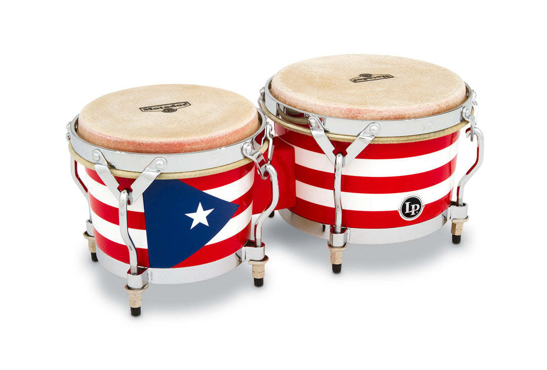 Latin Pundistussoittimet Bongo Matador Wood - Puerto Rican Flag (M201-PR)
