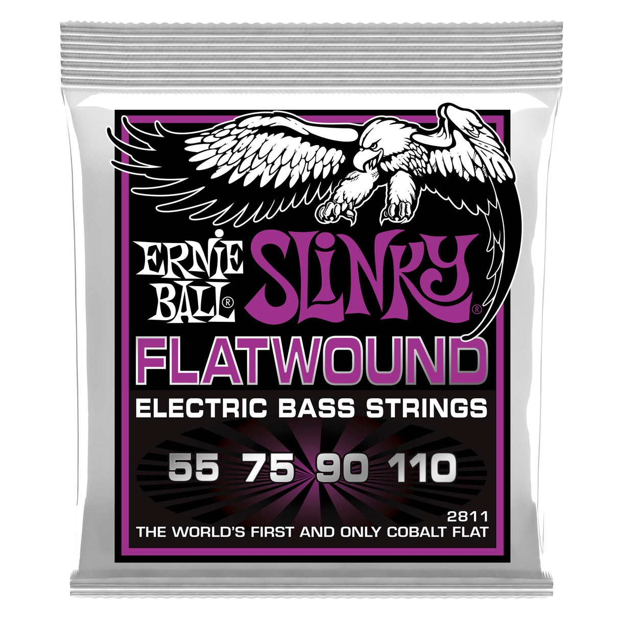 Ernie Ball 2811 Flatwound Cobalt Bass 55-110