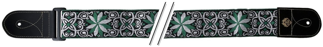 GEWA Kitarat-hihnat F&S Folk Jacquard - Green-White