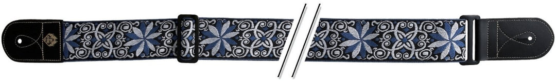 GEWA Kitarahihnat F&S Folk Jacquard - Blue-White