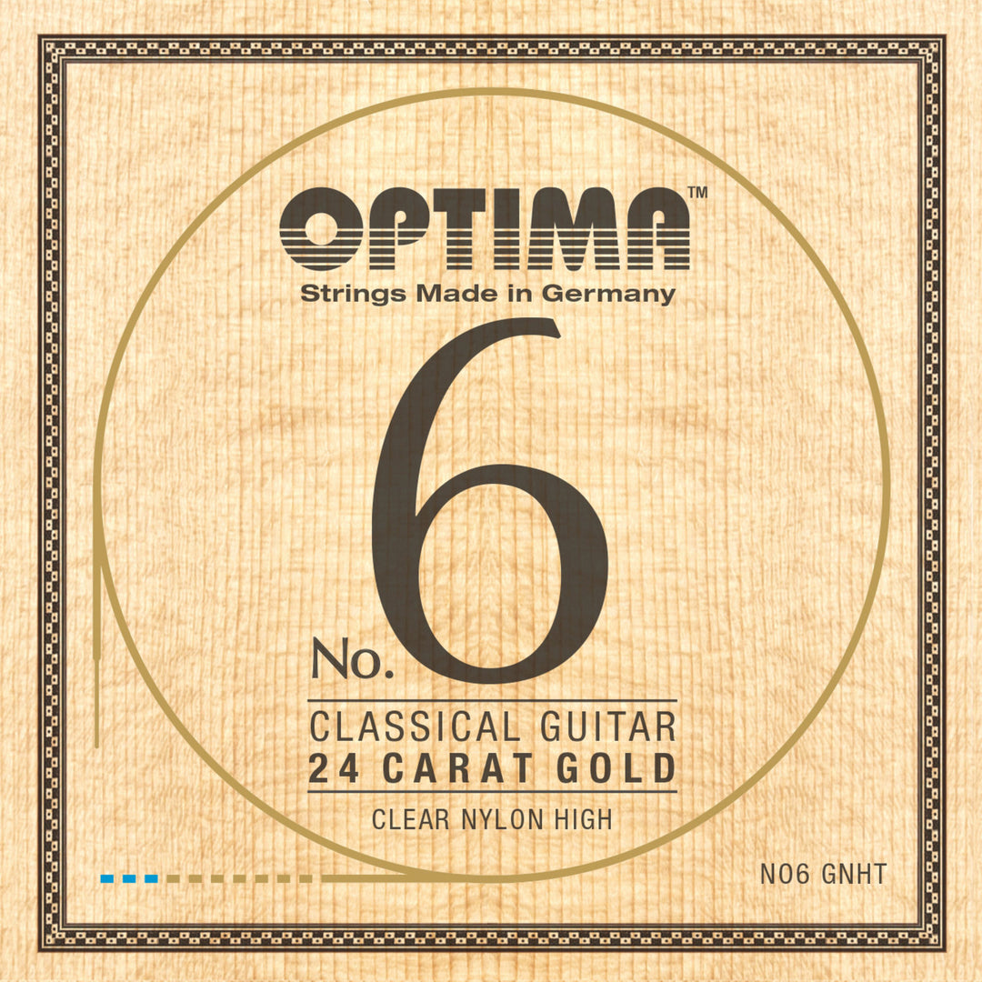 Optima Strings klassiselle kitaralle No. 6 24 carat gold - Set Nylon Gold high (NO6.GNHT)