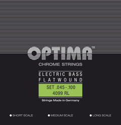 Optima E-Bassikeikot Chrome Strings Flat Wound medium scale - Set (4099M)