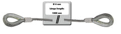 EUROLITE Teräsvaijeri 1000x6mm silver with Thimble