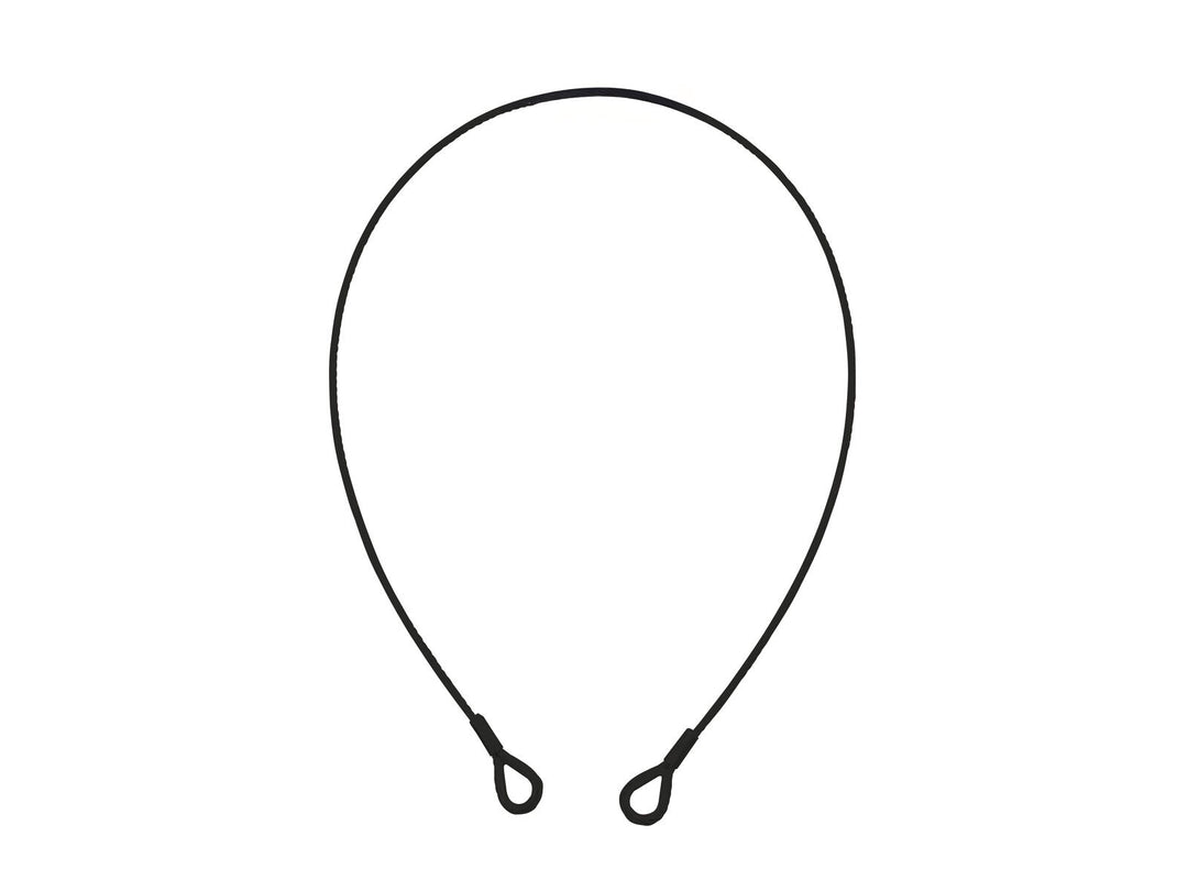 EUROLITE Teräsvaijeri 1000x4mm musta pilleillä