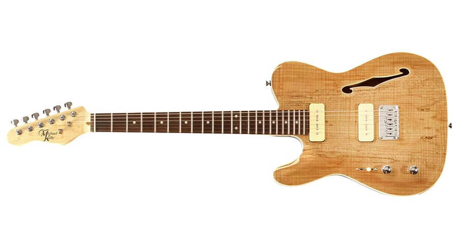 Michael Kelly 59 Thinline vasenkätinen sähkökitara, Spalted Maple