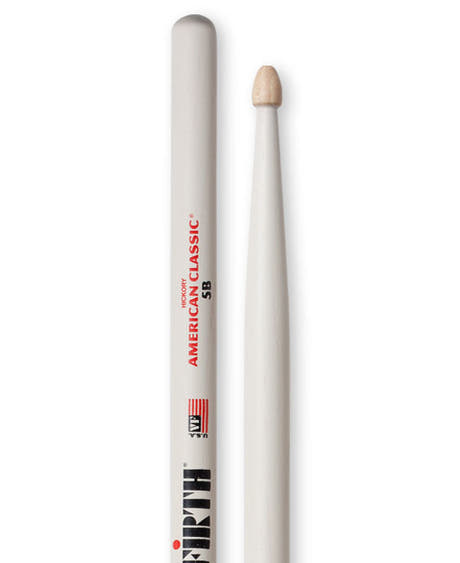 Vic Firth 5B Rummunkapulat (Valkoinen)
