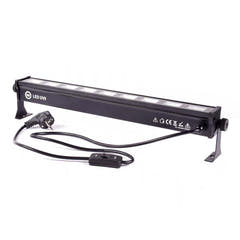 LIGHT4ME LED BAR UV 9 + HVID ammattimainen valokoriste 9x3W