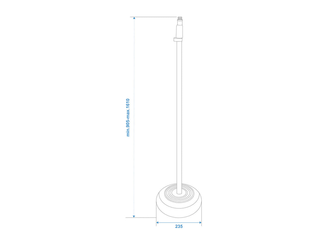 OMNITRONIC Mikrofoniteline 85-157cm bk