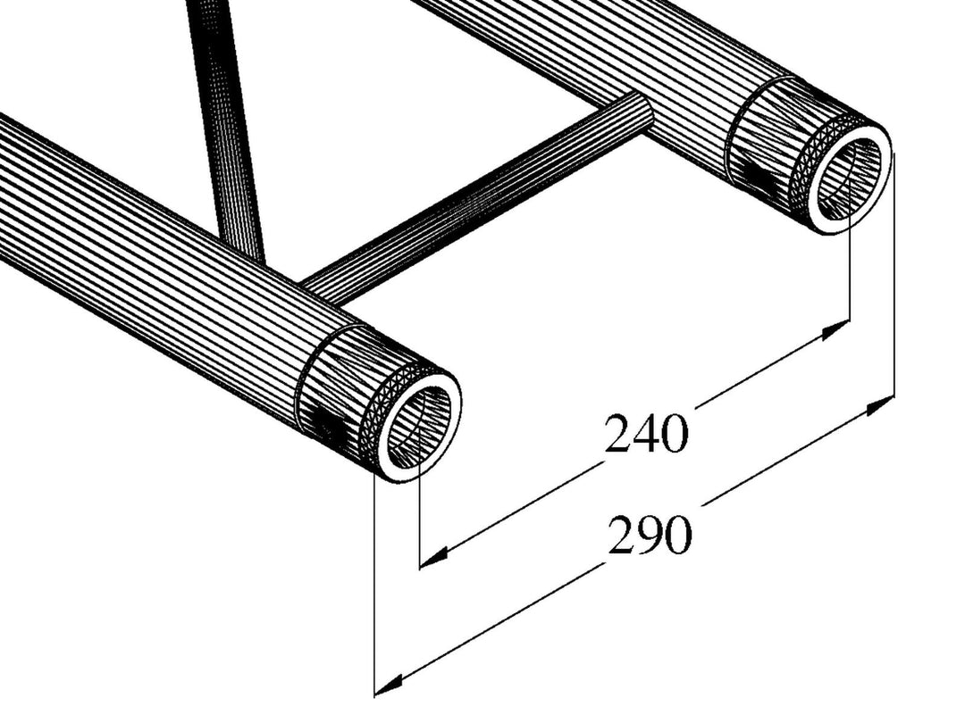 ALUTRUSS BILOCK BQ2-S290 2-tie ristipalkki bk