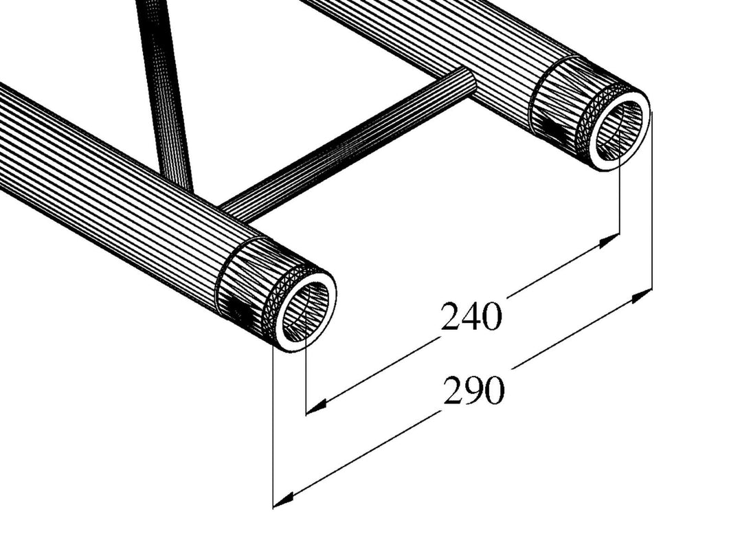 ALUTRUSS BILOCK BQ2-S2000 2-tieinen ristipalkki bk