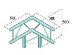 ALUTRUSS BILOCK BQ2-SPAL31V 3-suuntainen kulma 90° bk