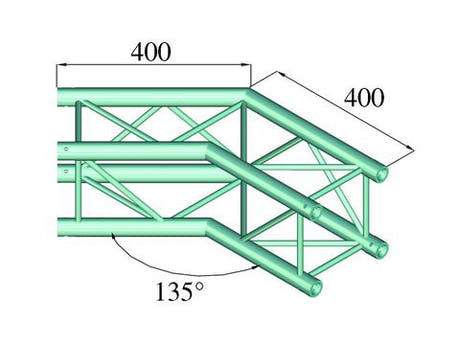Alutruss DECOLOCK DQ4-PAC23 2-suuntainen kulma (135¡)