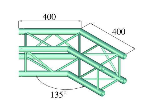 Alutruss DECOLOCK DQ4-PAC23 2-suuntainen kulma (135¡)