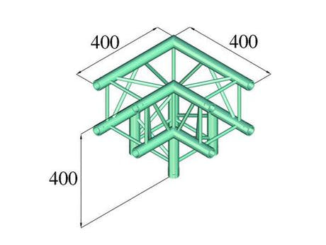 Alutruss DECOLOCK DQ4-PAL30 3-suuntainen kulma (90¡)