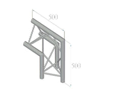 ALUTRUSS TRILOCK E-GL33 C-24 2-suuntainen kulma 90° /\