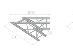 ALUTRUSS TRILOCK 6082AC-19 2-tieinen Kulma 45°