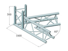 ALUTRUSS TRILOCK 6082AC-20-3 3-suuntainen kulma 60°