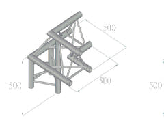 ALUTRUSS TRILOCK 6082AL-31 3-tie Kulma /\ oikea
