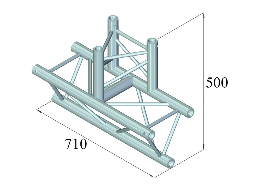 ALUTRUSS TRILOCK 6082AT-38 3-tie T-liitin