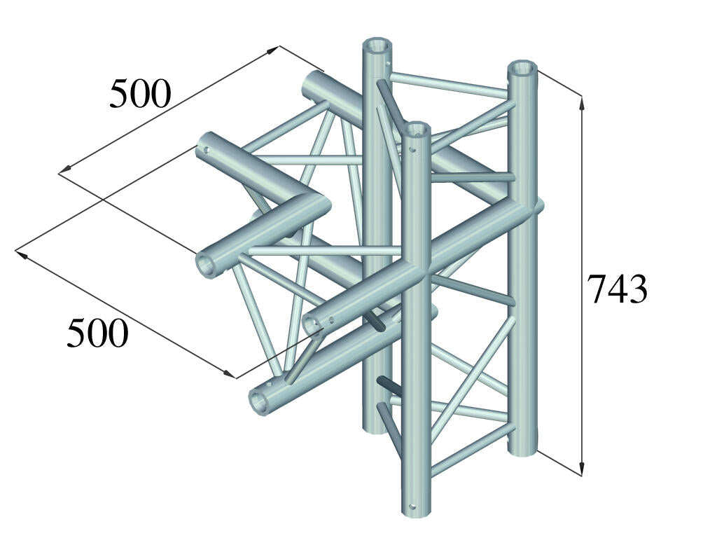 ALUTRUSS TRILOCK 6082AC-45 4-suuntainen osa \/ oikea