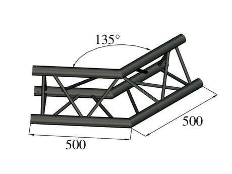 ALUTRUSS TRILOCK S-PAC 23 2-tie Kulma 135°black