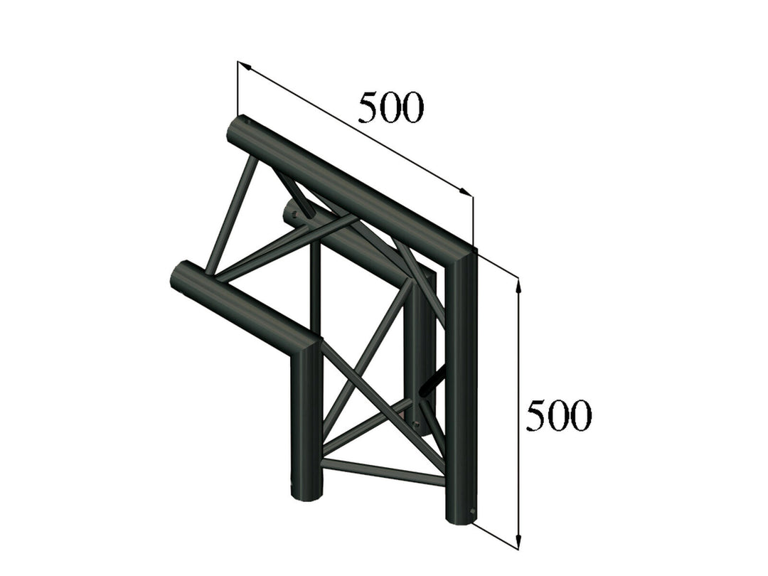 ALUTRUSS TRILOCK S-PAC 24 2-tie-kulma 90°/\ Black