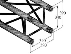 ALUTRUSS QUADLOCK TQ390-1000 4-suuntainen ristipalkki