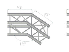 ALUTRUSS QUADLOCK S6082C-23 2-suuntainen kulma 135°