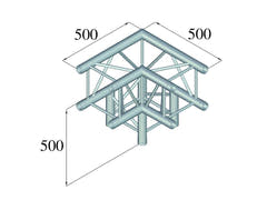 Alutruss QUADLOCK 6082L-30 3-tie Kulma (90°)